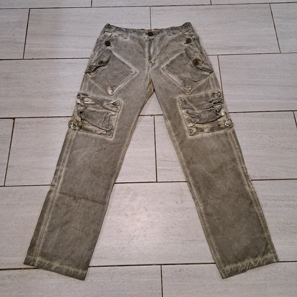 %PRPS Goods & Co Cargo Blue Jeans Men's Gray Pants 33x34 Gray / J2